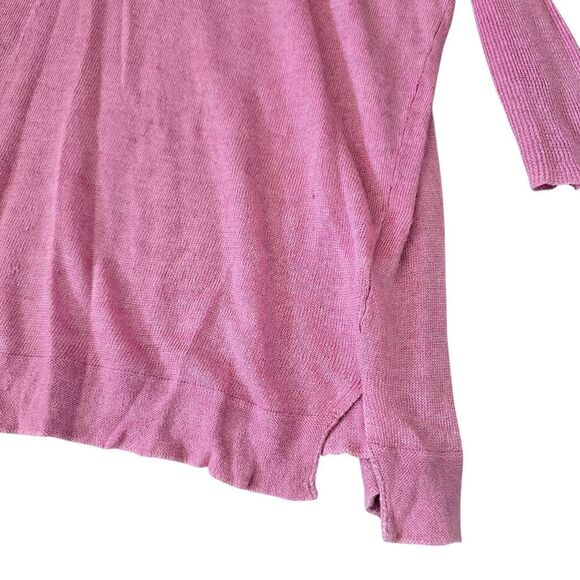 Eileen Fisher Primrose Delave Jersey Boxy Sweater Women's XL Pink Linen - Picture 2 of 6